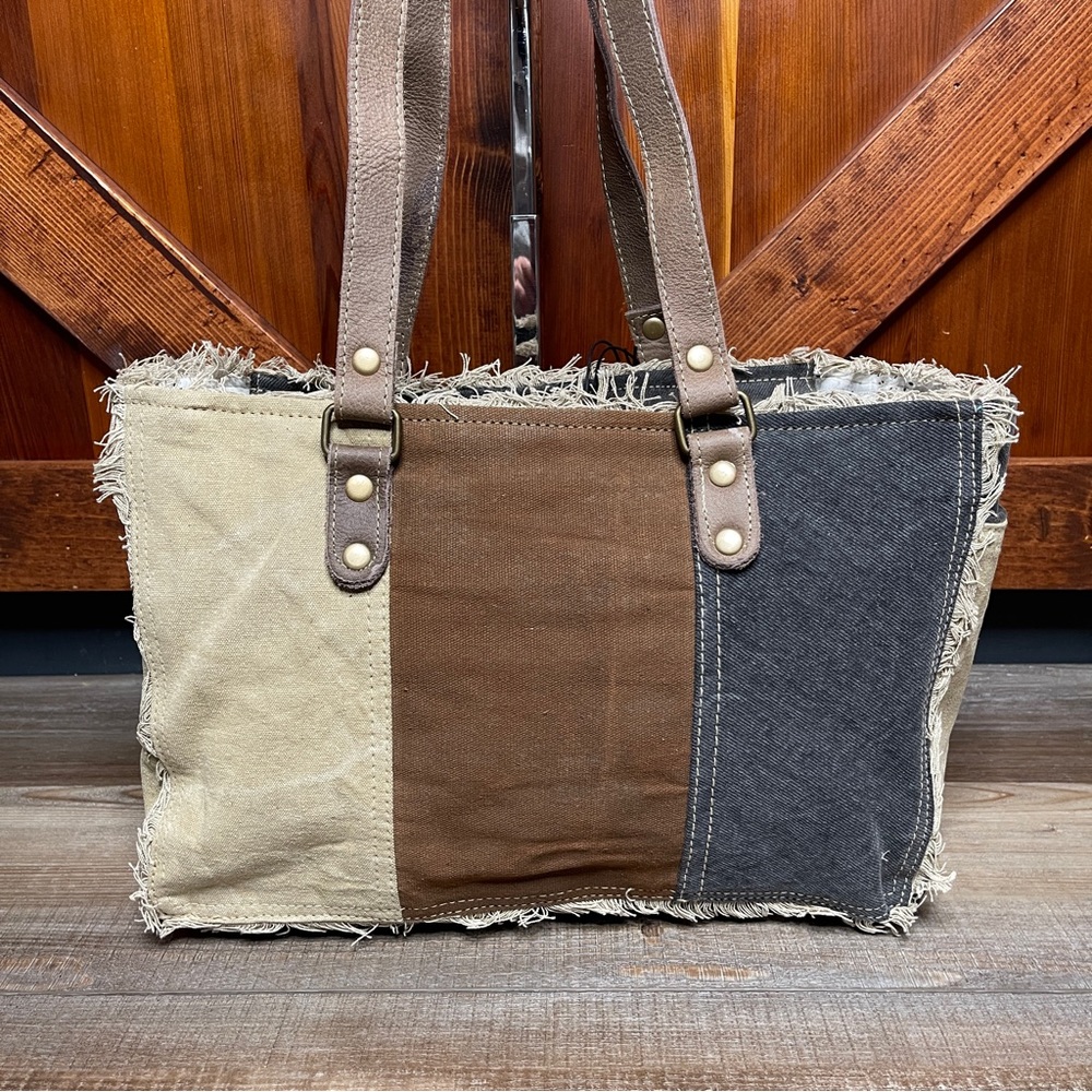 Myra Bag Resplendent Tote Up-cycled Canvas Handbag - Picture 2 of 9